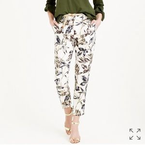 J.Crew Garden Pant in Gold Foil Leaf