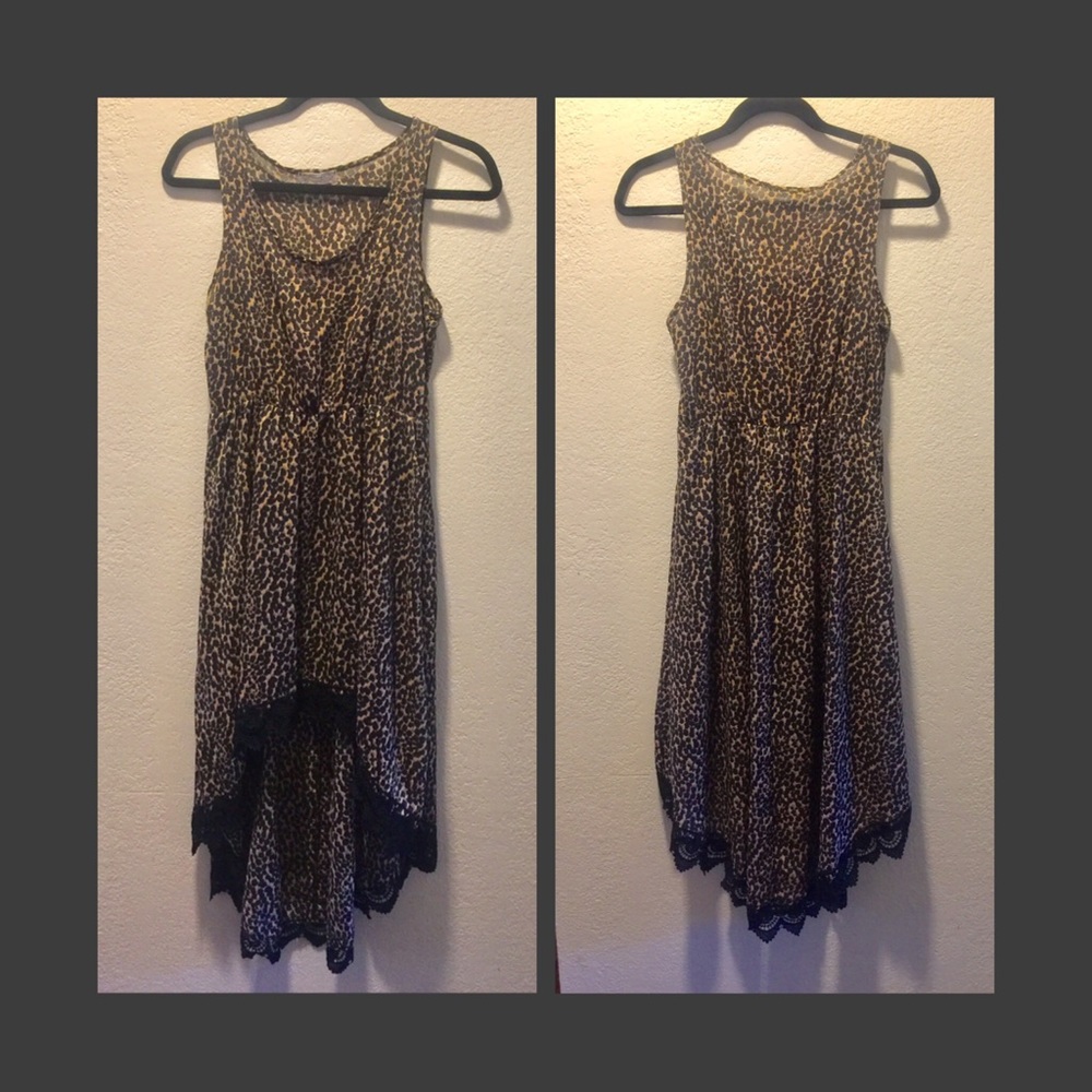 Audrey 3+1 leopard high low dress S