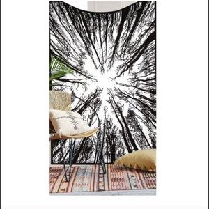 Psychedelic tree forest tapestry