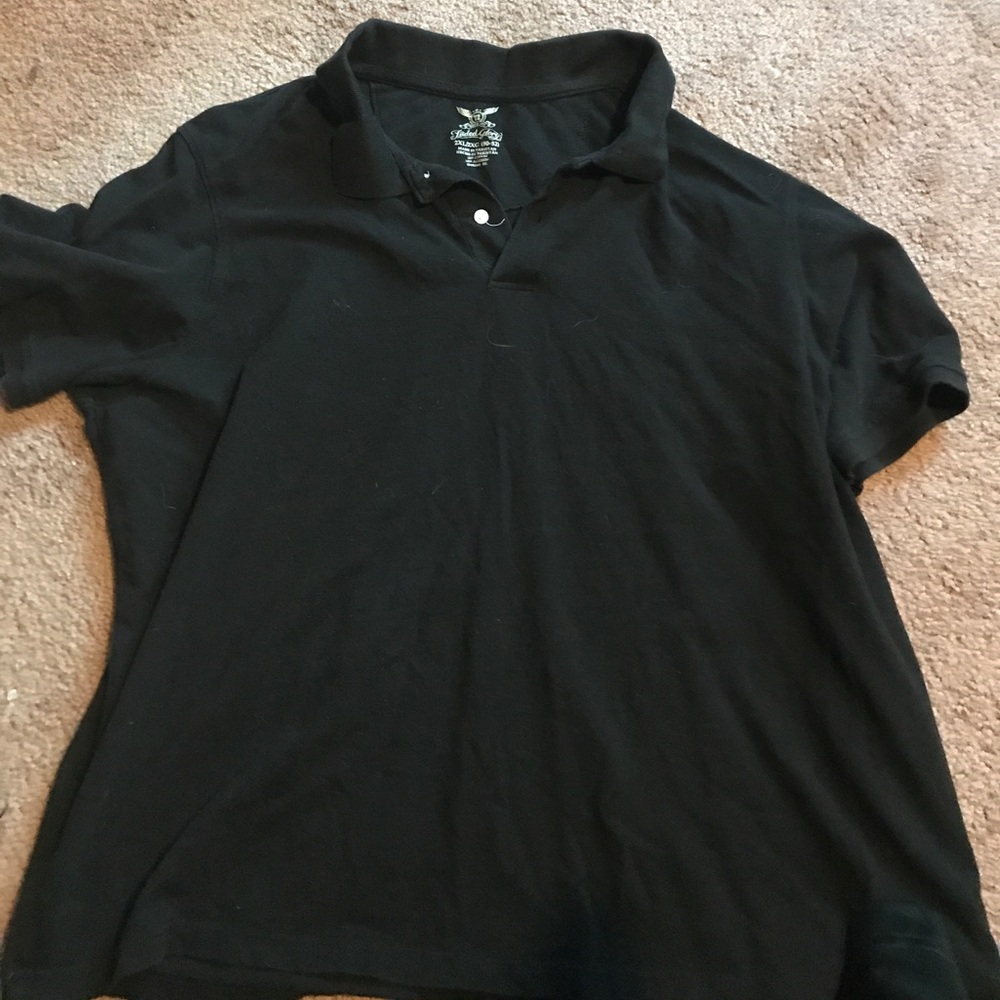 Faded Glory Black Polo Tee