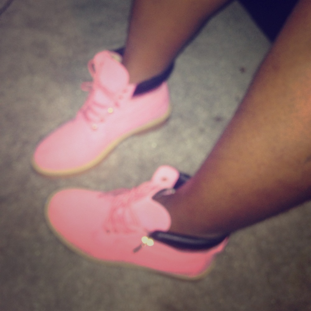 Pink boots