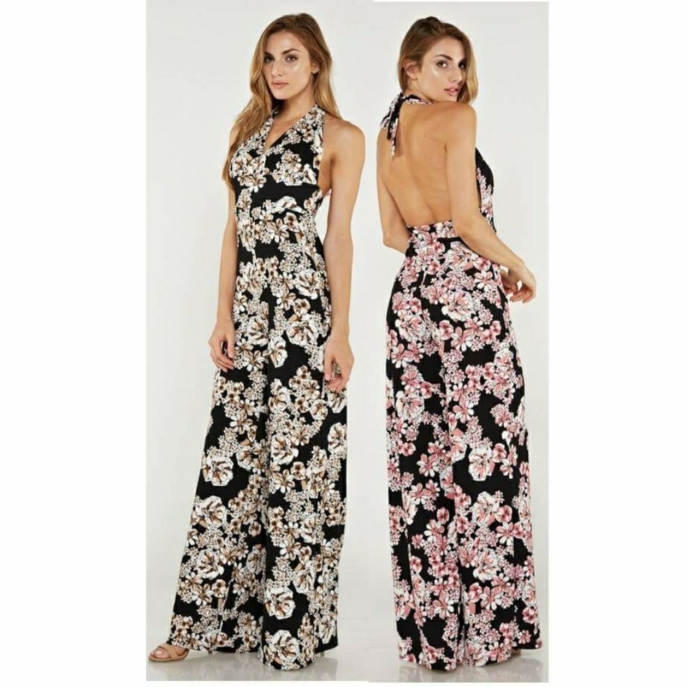 Plus Floral Romper/Jumpsuit