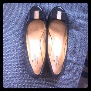 Black patent leather flats