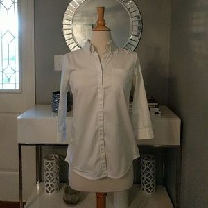 Banana Republic White Button Down With Corset Back