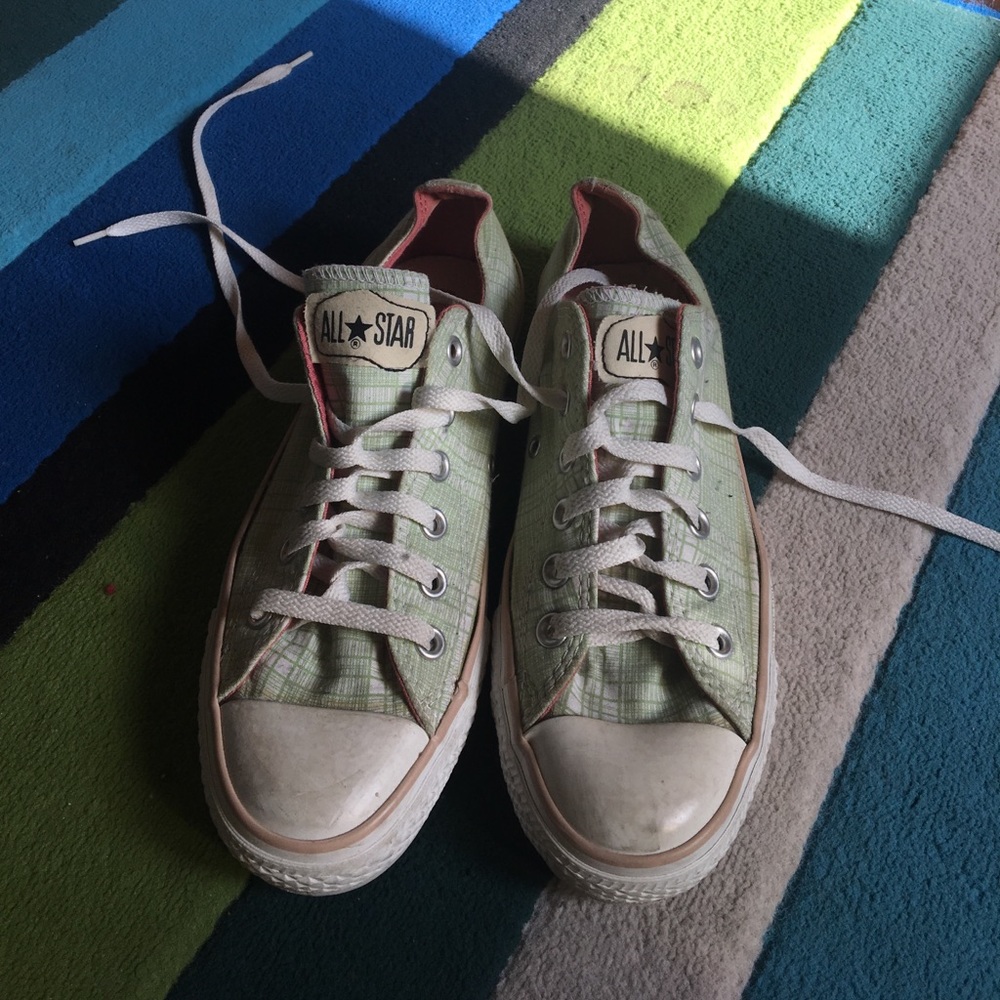 Green Patterned Converse