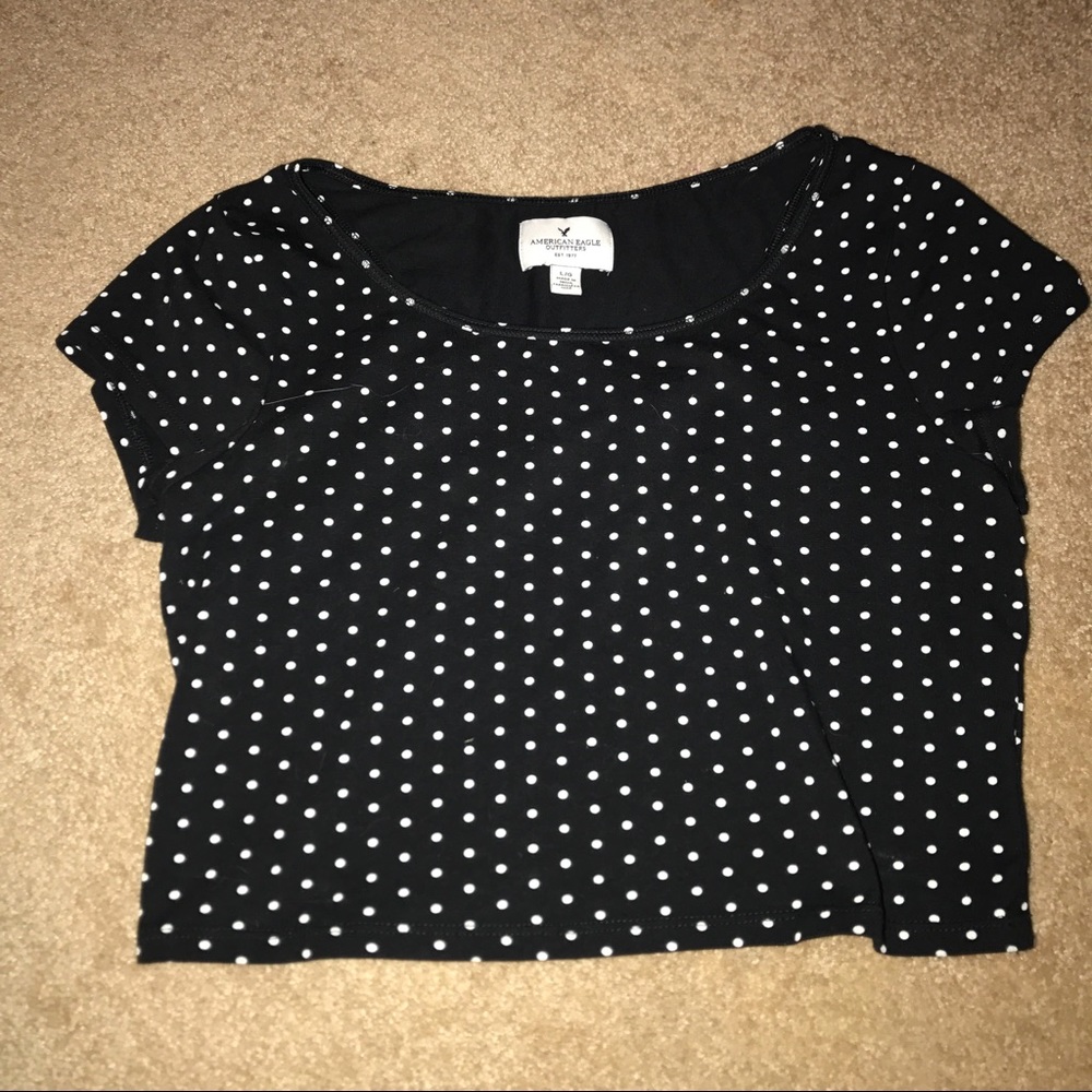 American eagle black crop top