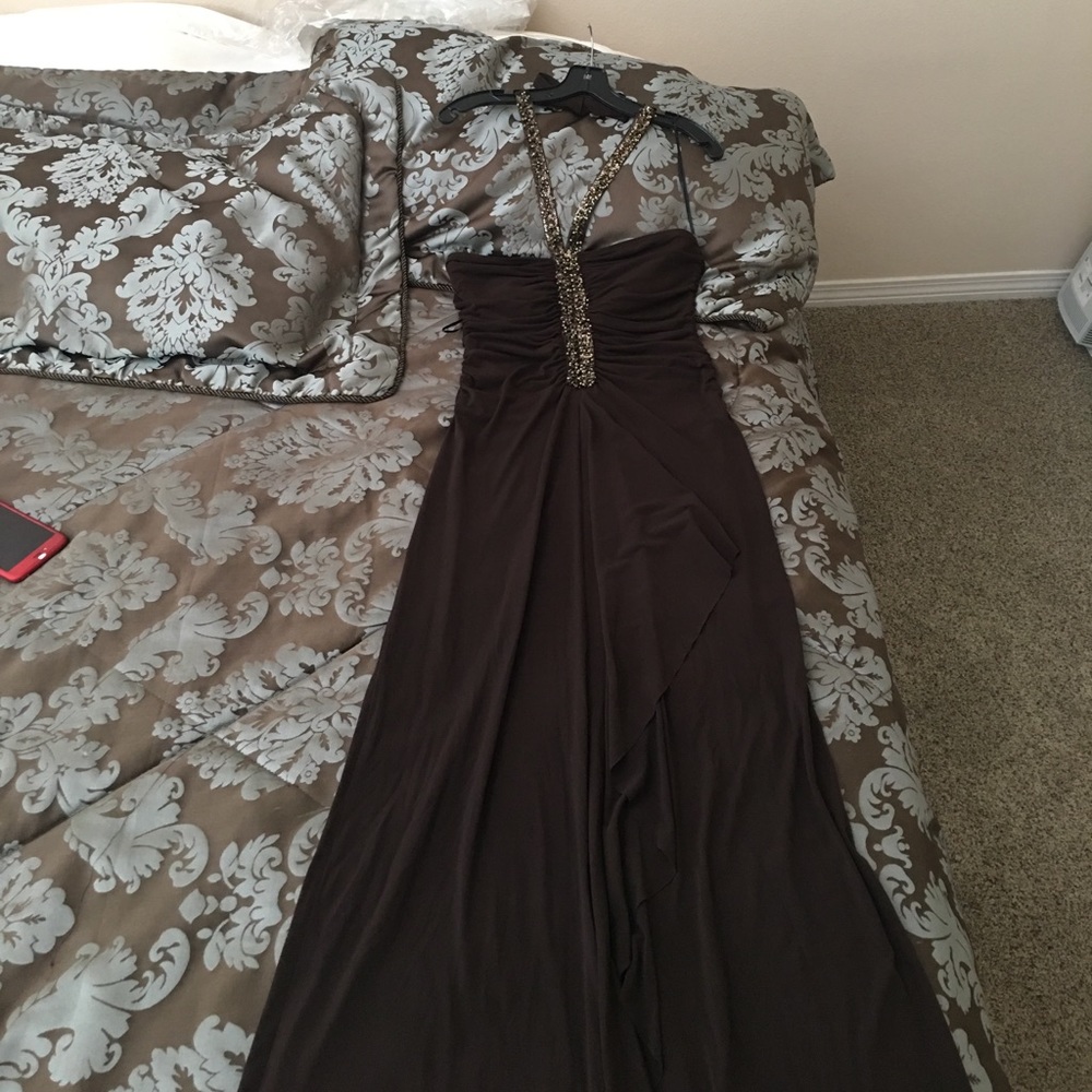 ABS women's gown size 6 brown