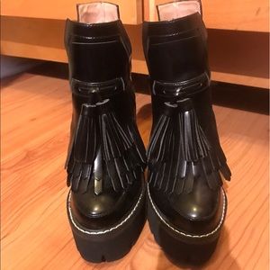 Jeffrey Campbell black platform boots