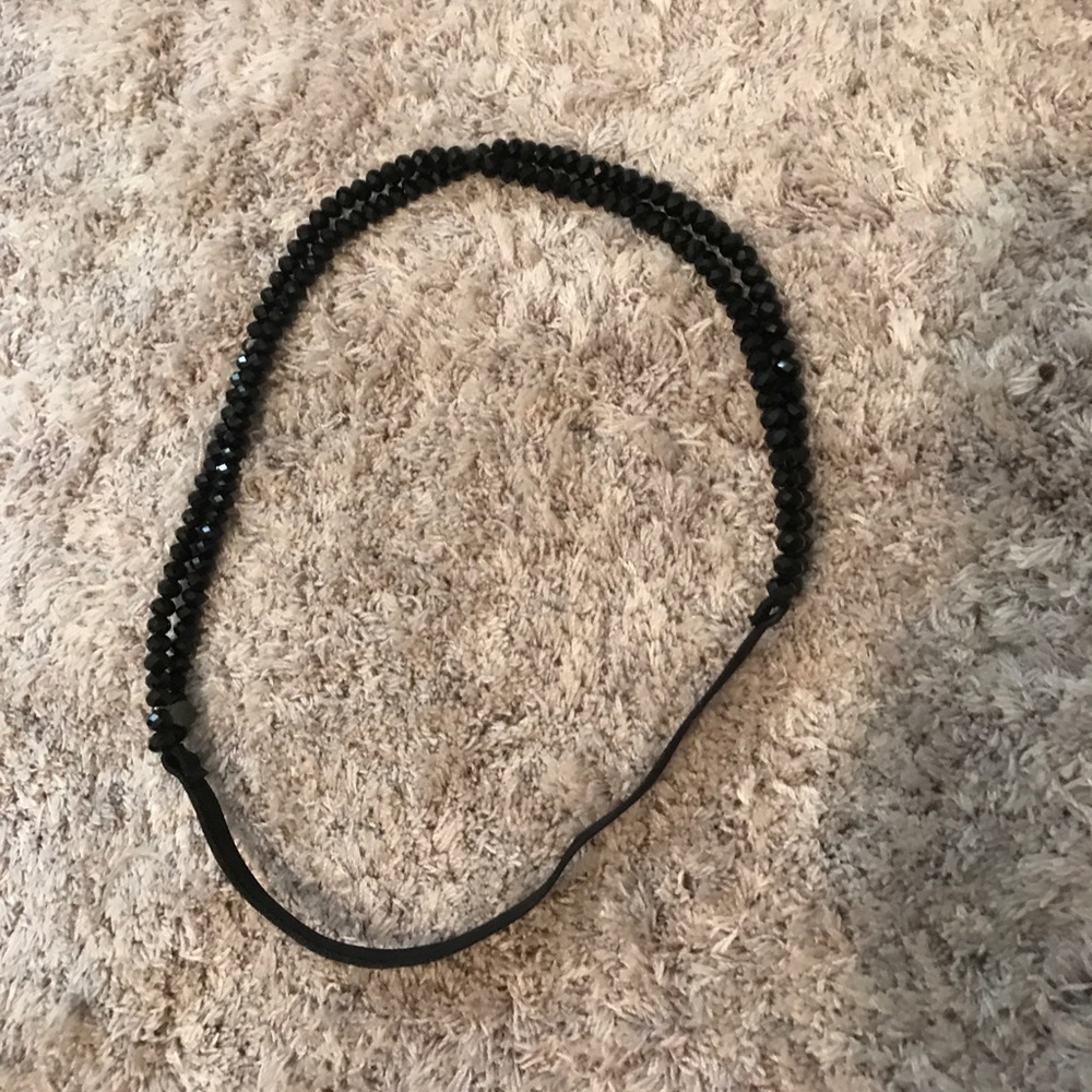 2/$10 headband black beads