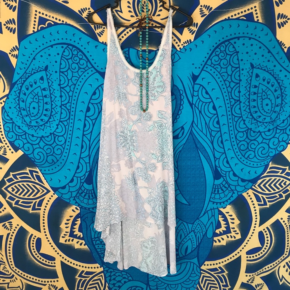 Free people high low printed dress