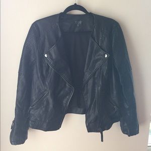 Faux Leather Biker Jacket
