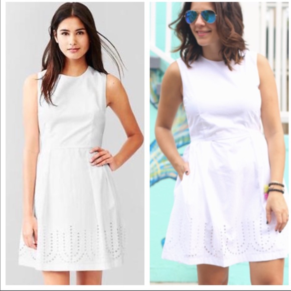 GAP Dresses & Skirts - Gap white cotton blend dress NWT