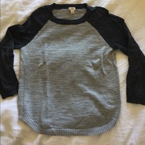 Jcrew "baseball t" style knit sweater
