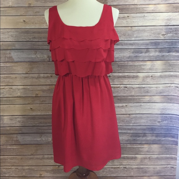 Gianni Bini Dresses & Skirts - Gianni Bini Red Ruffle Dress NWT