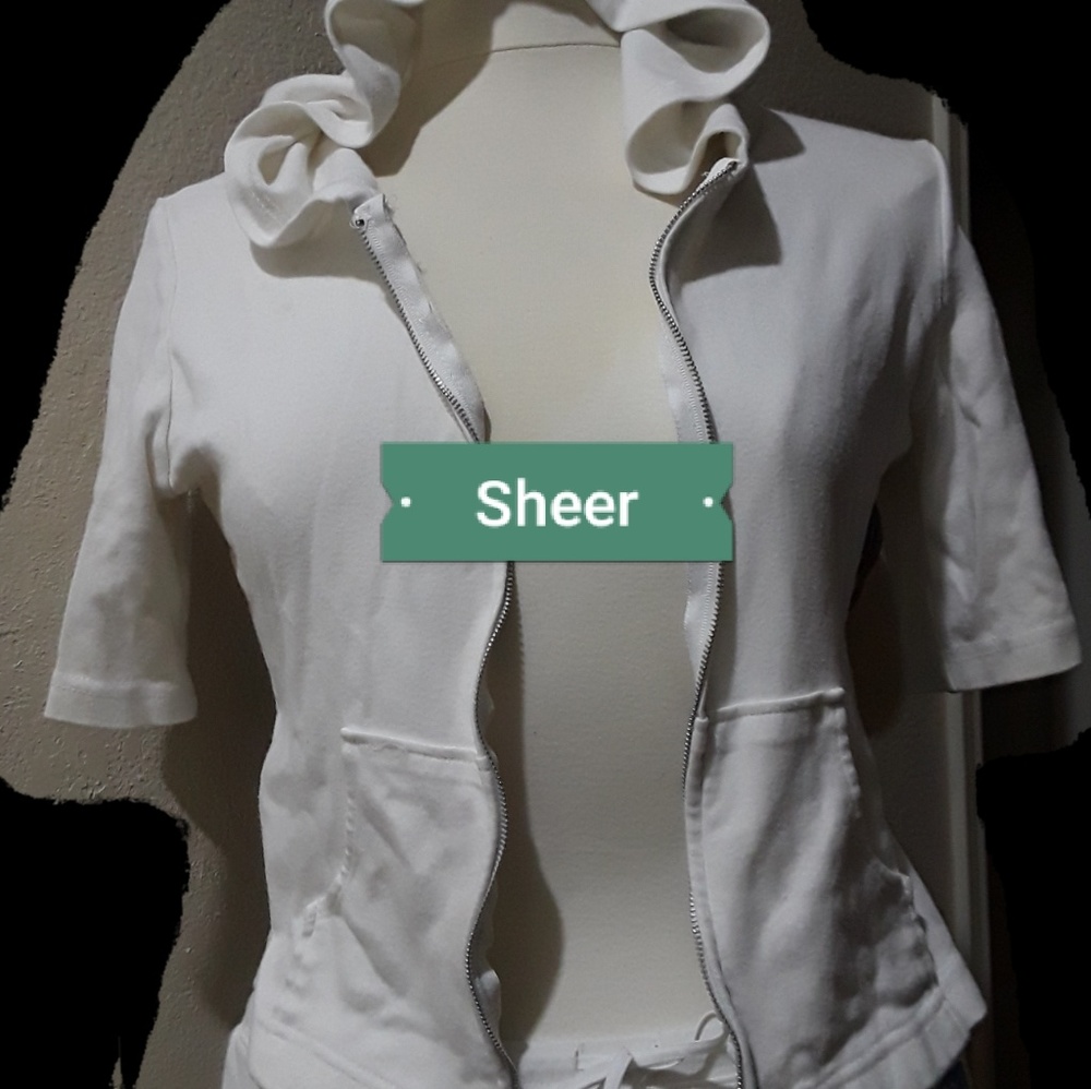 White short sleeve hoodie