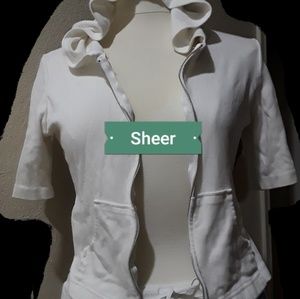 White short sleeve hoodie
