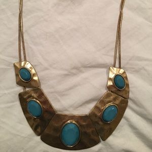 Gold And turquoise necklace