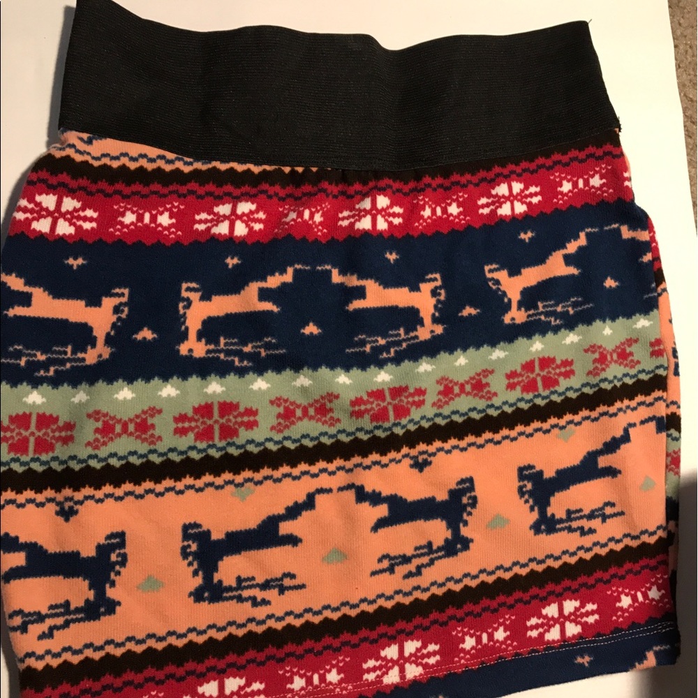 Reindeer mini skirt