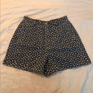 Vintage Floral Denim Shorts