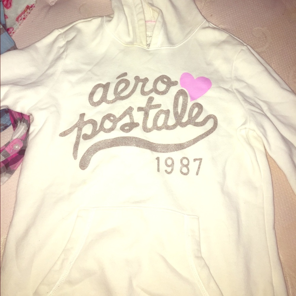 Aeropostale sweater ! With glitter and heart