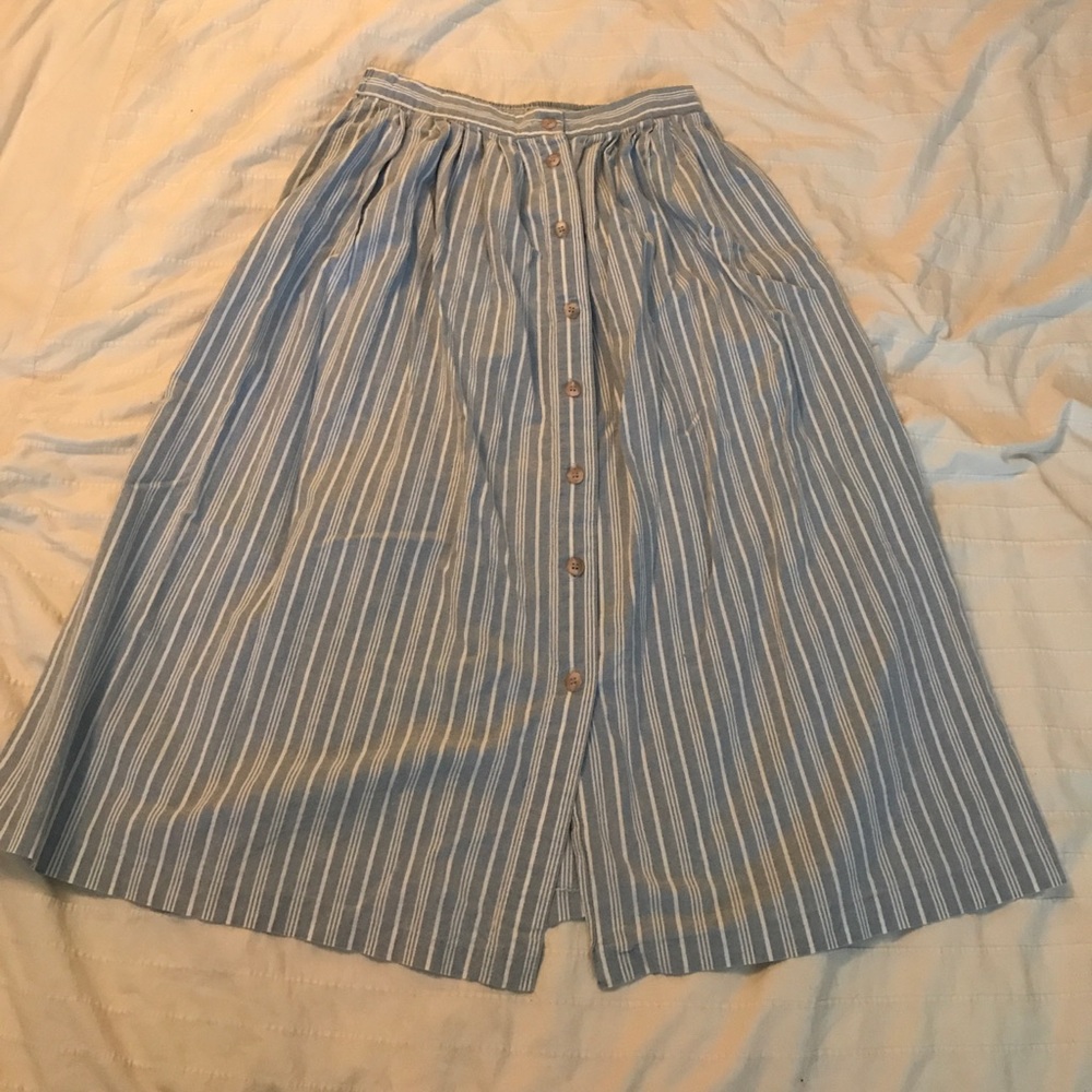 Striped Button Down Midi