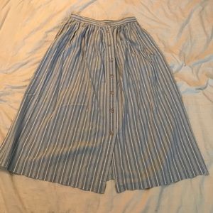 Striped Button Down Midi