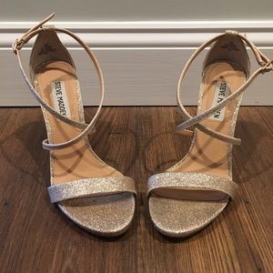 Gold Glitter Steve Madden "Feliz" Heels