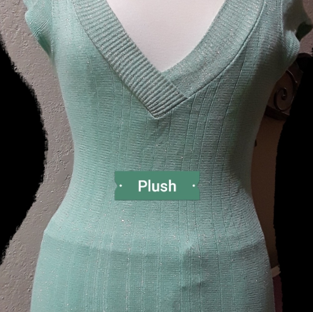 Sage colored V neck short sleeve sweater shirt