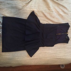 Navy Blue, Green Envelope Dress