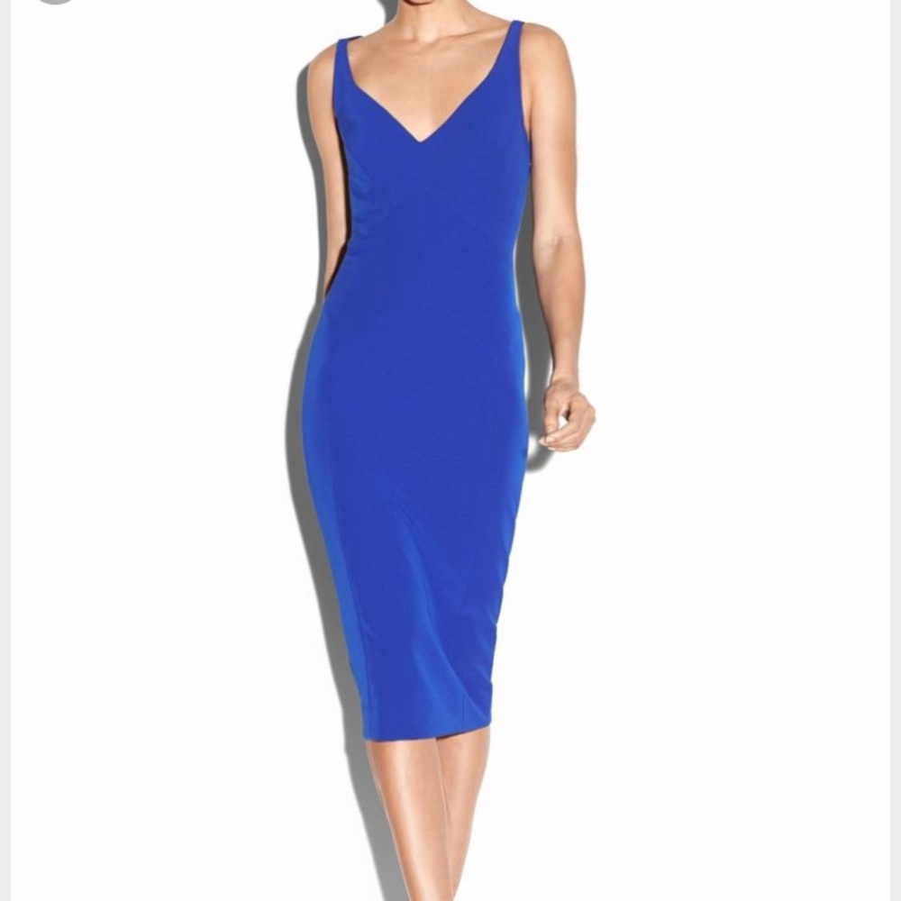Milly Angular midi dress. Blue!!