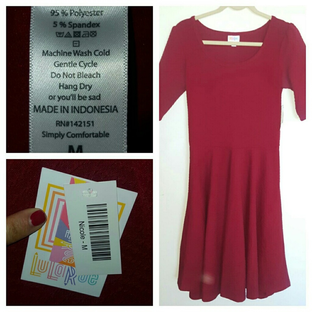 NWT red Nicole dress from Lularoe M