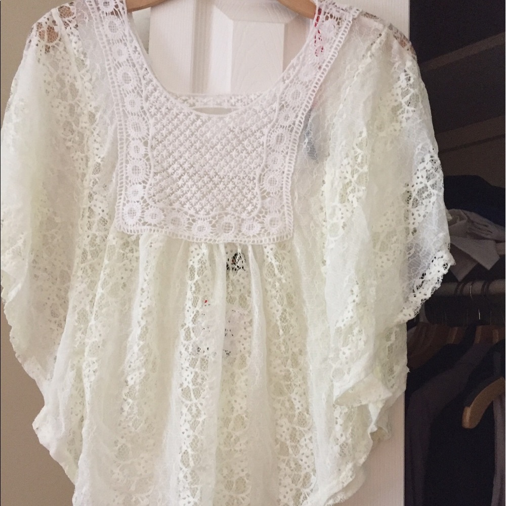 Vintage style Ivory lace top
