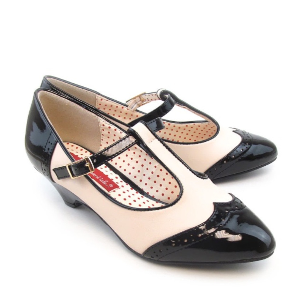 BAIT black and white patent shoes
