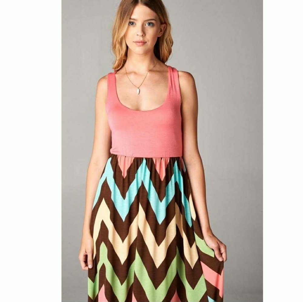 Chevron Maxi Dress