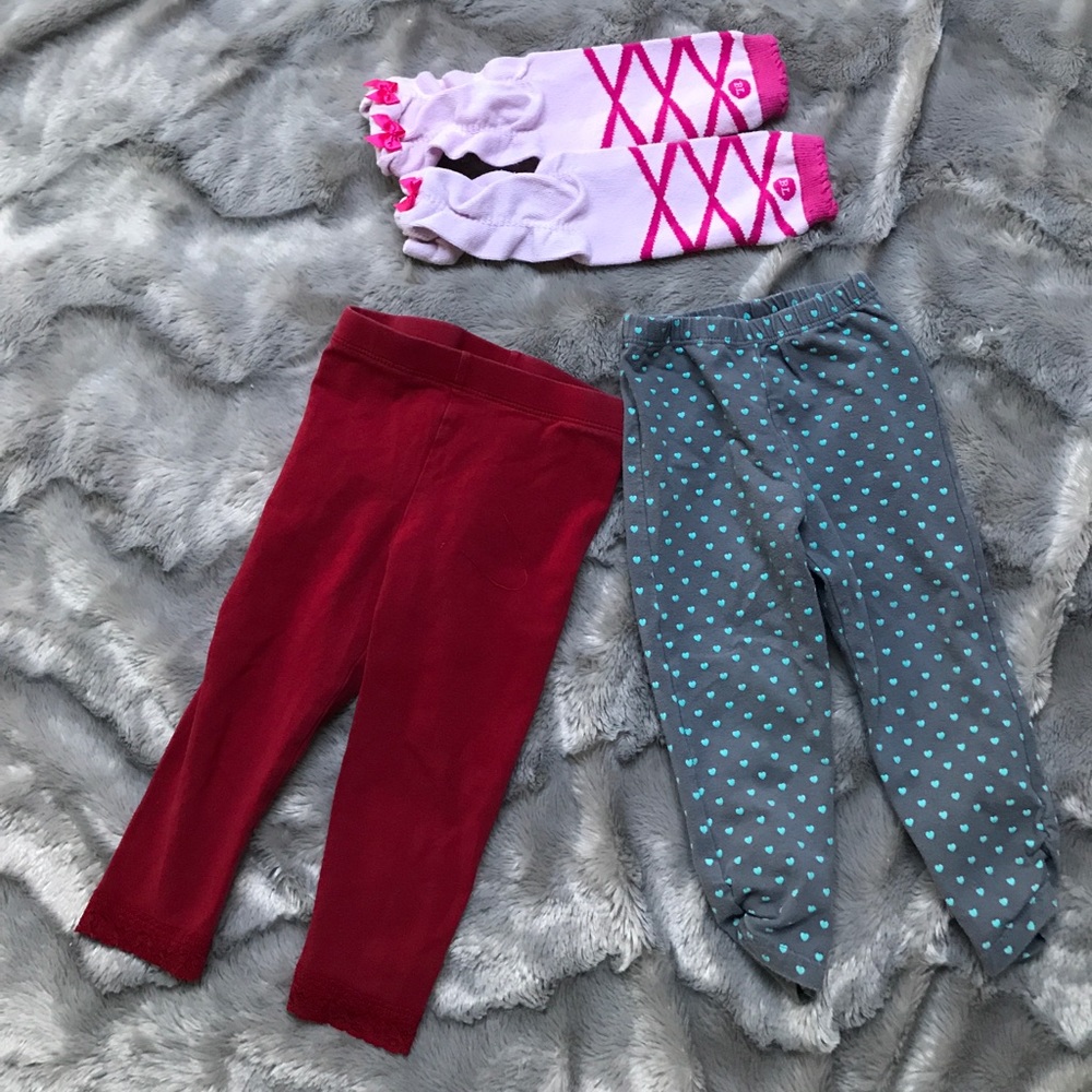 18m bundle two pair leggings 1 BL arm/legwarmers