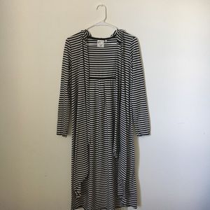 Black & white striped cardigan