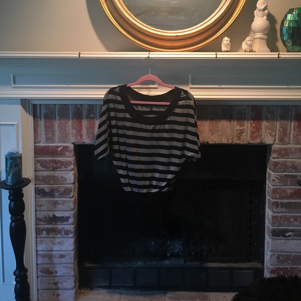 Black and Gray striped sweater