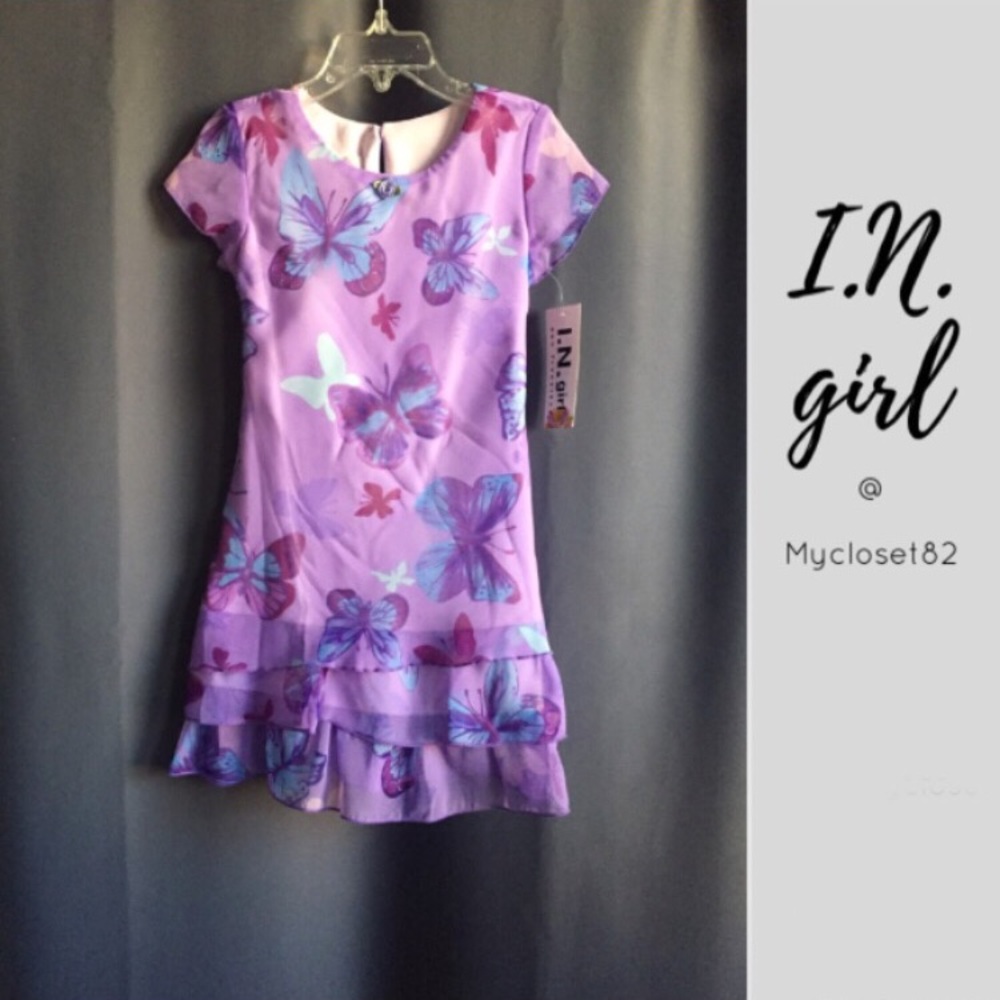 Little girls butterfly dress Size 4. NWT!