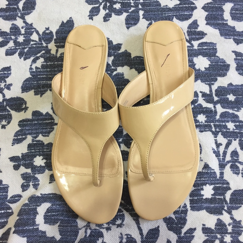J. Crew "Tybee" Patent Leather Slide Sandals, 11