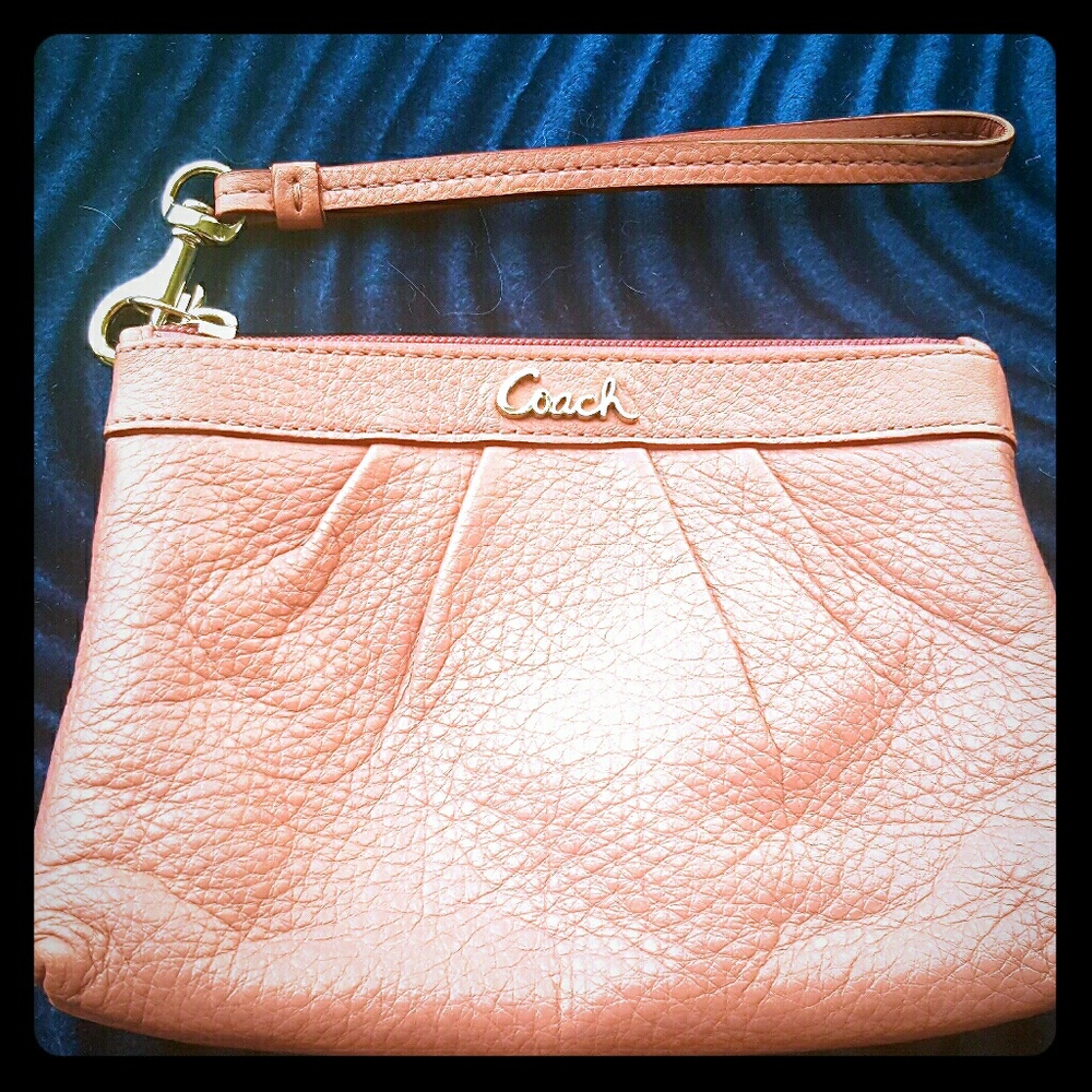 Coach leather wristlet