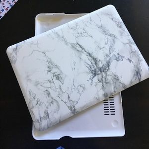 New hard shell white marble case  MACBOOK PRO 13