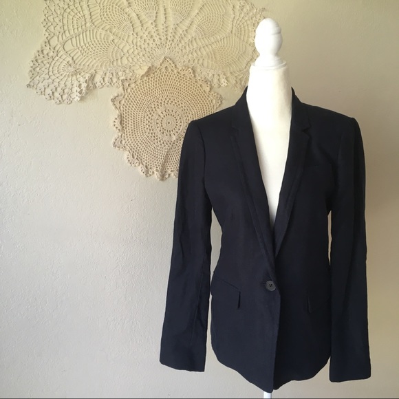 J. Crew Jackets & Blazers - J. Crew regent 3 pocket blazer in navy linen