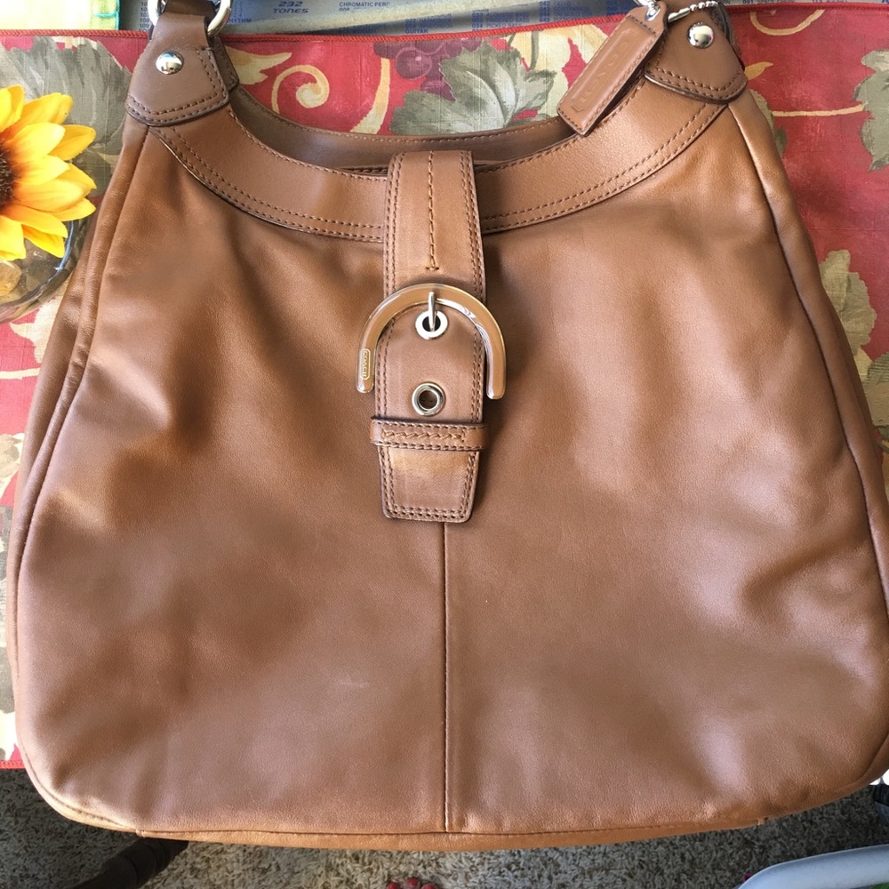 Coach saddle brown Leather Hobo purse