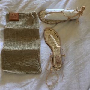 Brand new with tags Schutz raffia sandals