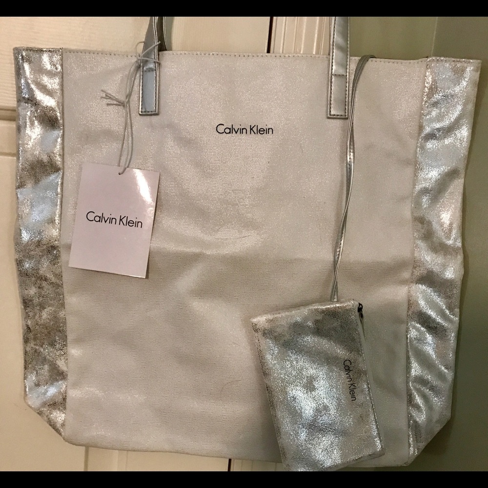 Calvin Klein Tote Bag with attached change purse