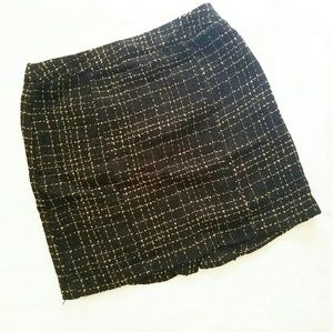 Taupe and black mini skirt