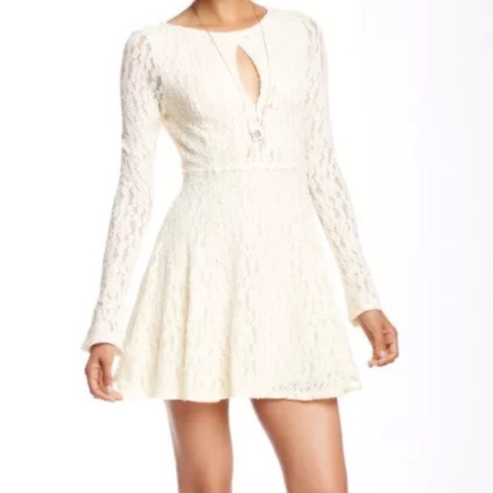 Free People Lace Fit and Flare dress size small