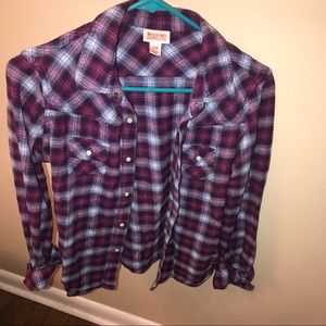 Purple and blue flannel