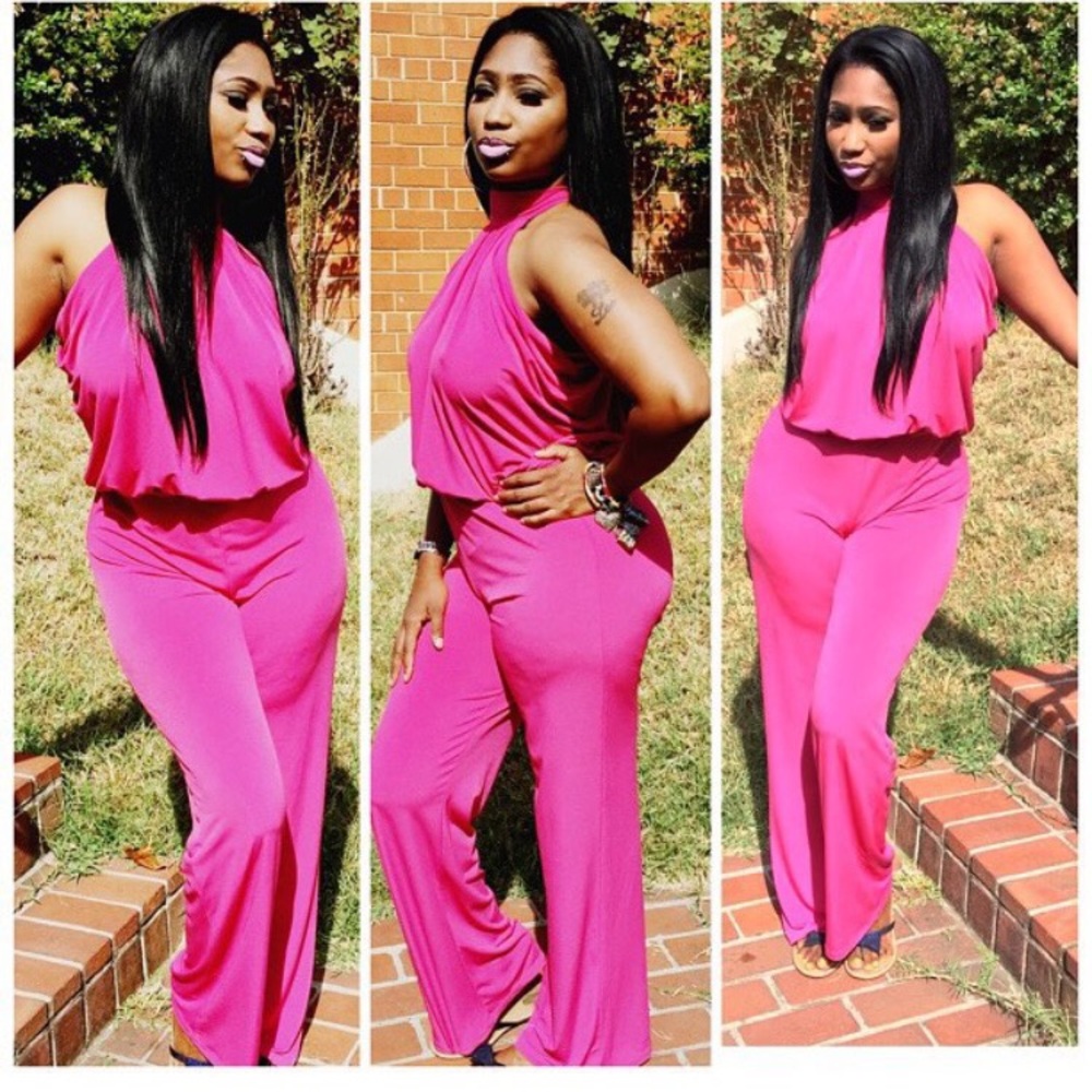 Plus size pink Romper