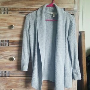 Gray knit cardigan